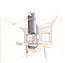 Auftragsarbeit von Kaminbauer  Zeichnung 30 x 30 cm