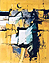 Aufbruch der Gestirne 1 1997  Monotypie / Collage 49 x 63 cm