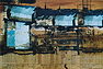 Projektionsflächen konkretisierten Himmels 1997  Monotypie / Collage 62 x 91 cm